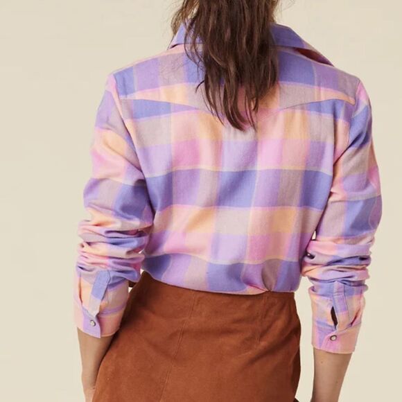 SPELL Wyatt Flannel Shirt in Pastel - Picture 4 of 14